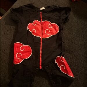 Hot Topic Black and Red Cloud Bodysuit